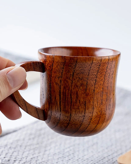 Handmade Wooden Big Belly Cups - Eco-Friendly Drinkware for Beer, Tea & Coffee