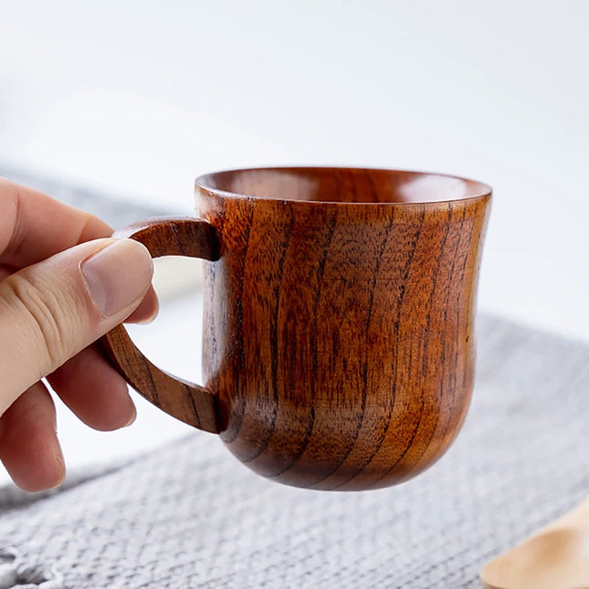 Handmade Wooden Big Belly Cups - Eco-Friendly Drinkware for Beer, Tea & Coffee
