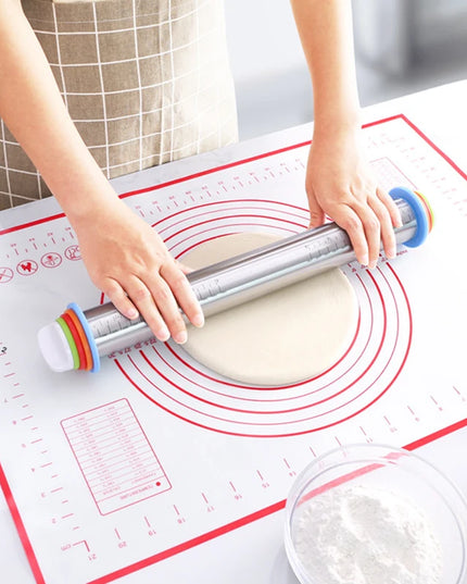 Stainless Steel Adjustable Rolling Pin - Eco-Friendly Baking Tool