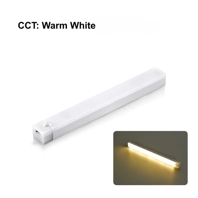 LED Motion Sensor Strip Light 
Wireless Sensor Night Light 
USB Rechargeable Detector Light Wall Lamp for Kitchen Cabinet and Storage