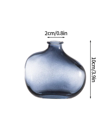 Retro Irregular Glass Flower Vase - Modern Decorative Table Ornament