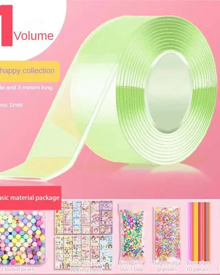 PET Nano Glue Double Sided Tape 
Blow Bubbles Full Set of Nano Tape
Bubble Blowing Decompression Toy Stickers