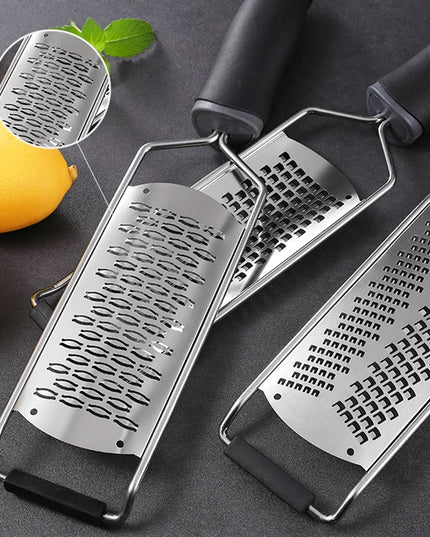 Multipurpose Cheese Slicer - Stainless Steel Kitchen Tool with Black Handle