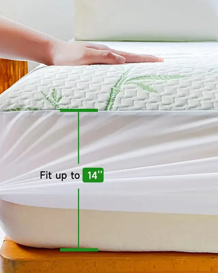 Anqianny Waterproof Bamboo Mattress Cover - Cooling, Deep Pocket Design