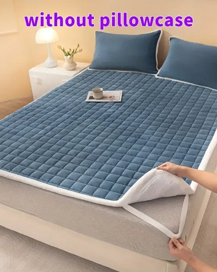 Anqianny Quilted Mattress Topper - Soft Velvet & Anti-Slip Design