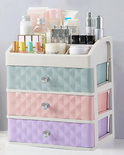 Modishion Multifunctional Plastic Cosmetic Storage Box - 4 Layers Storage
