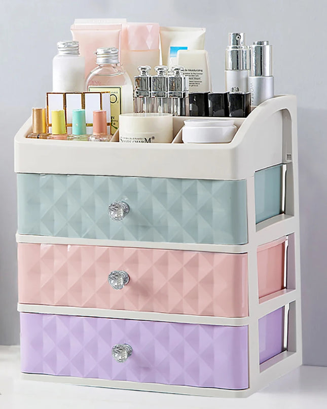 Modishion Multifunctional Plastic Cosmetic Storage Box - 4 Layers Storage