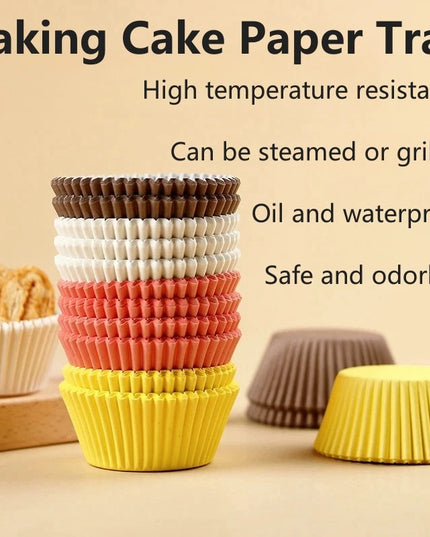 100pcs Disposable Muffin Cups Egg Tart Molds