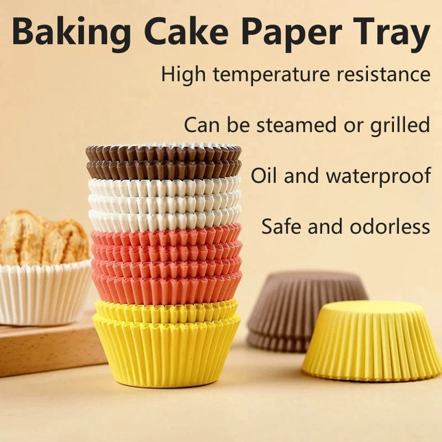 100pcs Disposable Muffin Cups Egg Tart Molds