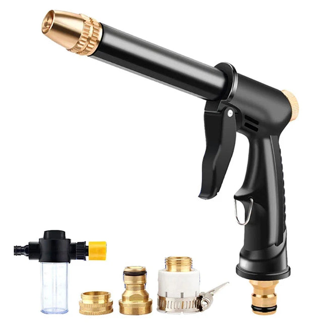 High Pressure Water Gun for Car Wash - Adjustable Spray Patterns & Nozzle