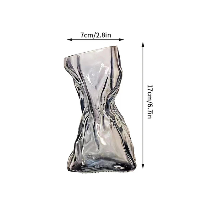 Glass Transparent Flower Vase Creative Designed Hydroponics Plants Pot Fresh Flowers Arrangement Bottle Table Desktop Ornaments