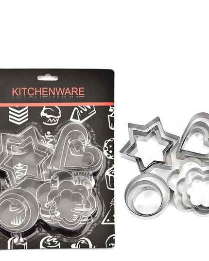 DIY Baking Tool Set - 12/6/5/4 Pcs Stainless Steel Biscuit Molds
