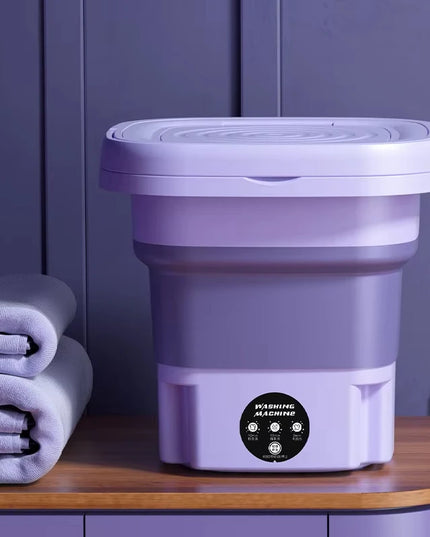 Mini Portable Washing Machine 8L - Foldable, USB-Powered Spin Dryer