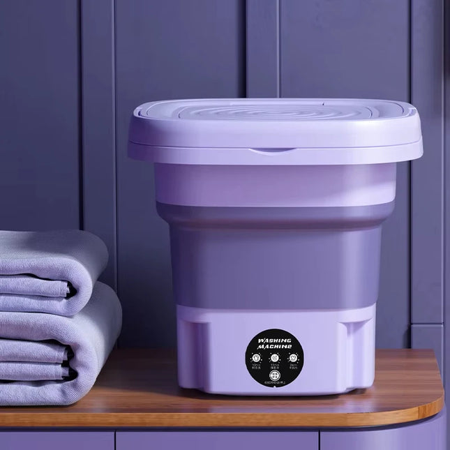 Mini Portable Washing Machine 8L - Foldable, USB-Powered Spin Dryer