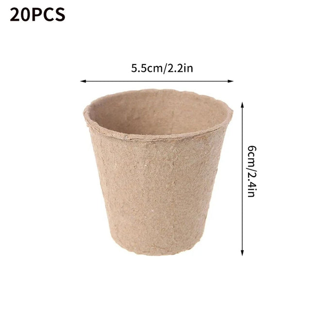 10/20PCS Biodegradable Nursery Seedling Cups - Ideal for Germination