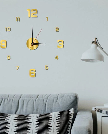 Creative Frameless DIY Wall Clock Wall Decoration