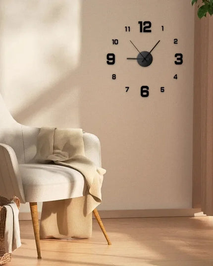 Creative Frameless DIY Wall Clock Wall Decoration