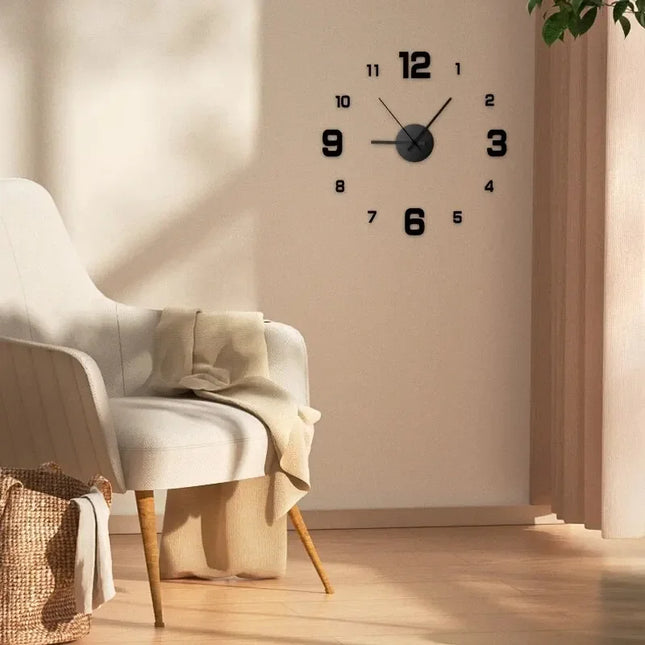 Creative Frameless DIY Wall Clock Wall Decoration
