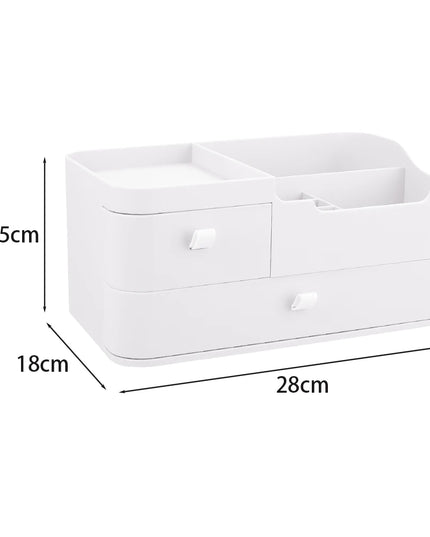 Voltsify Makeup Organiser with Drawers - Stylish Desktop Storage Box