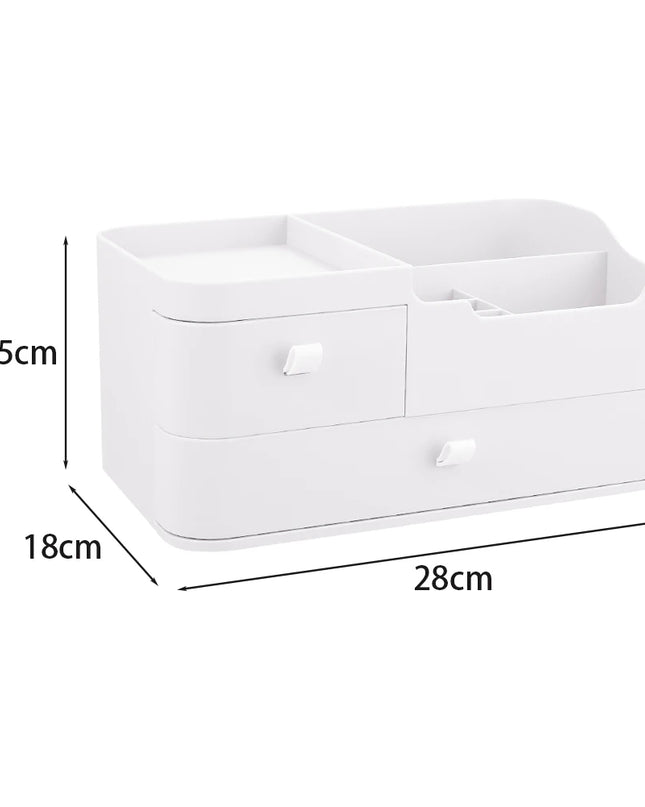 Voltsify Makeup Organiser with Drawers - Stylish Desktop Storage Box
