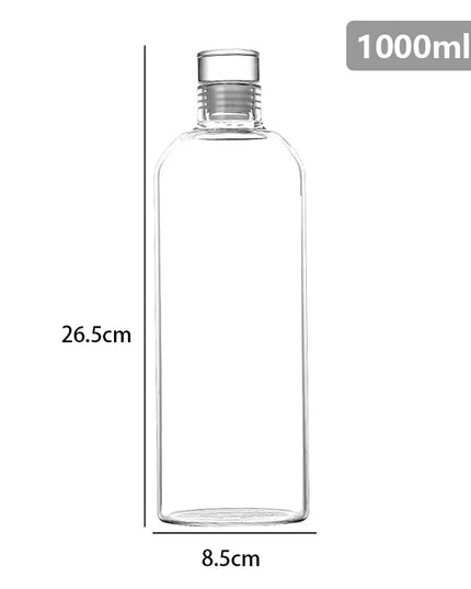 300-1000ml Glass Water Bottle Large Capacity