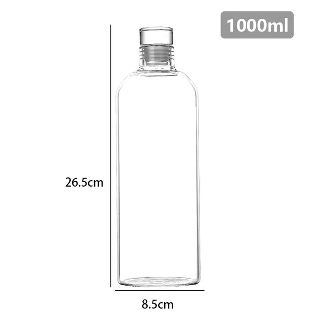 300-1000ml Glass Water Bottle Large Capacity
