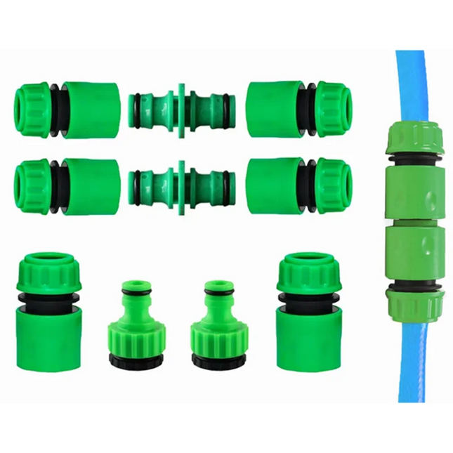 Garden Watering Hose Connector - 1/2" Quick Connect Repair Adapter