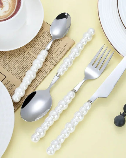 4Pcs/Set Luxury Dinnerware Stainless Steel Spoon and Fork