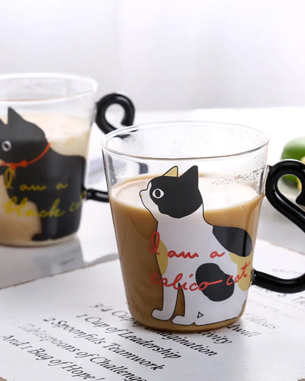 250ml Cute Cat Mugs Coffee Cups with Handle