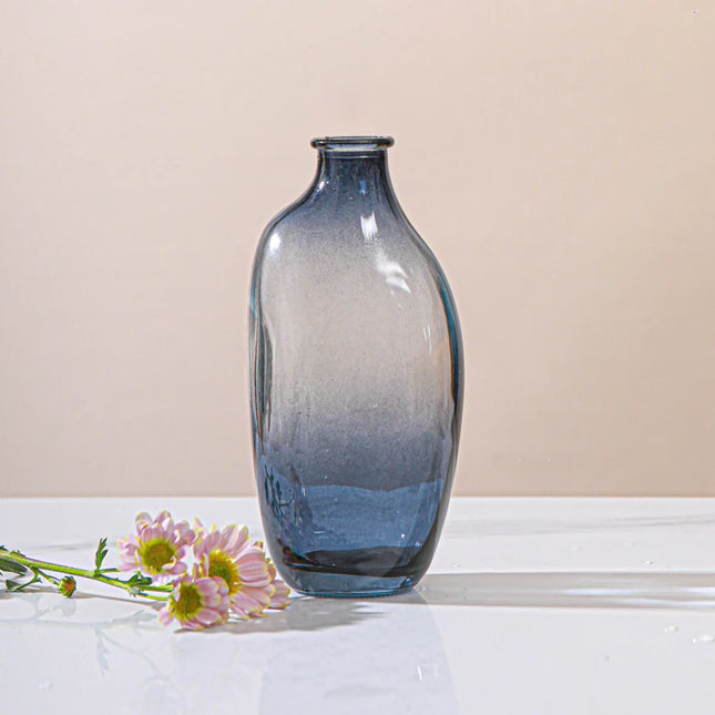 Retro Irregular Glass Flower Vase - Modern Decorative Table Ornament