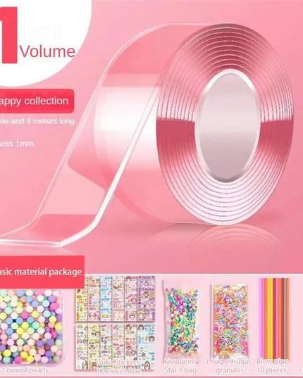 PET Nano Glue Double Sided Tape 
Blow Bubbles Full Set of Nano Tape
Bubble Blowing Decompression Toy Stickers