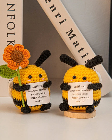 Positive Crochet Bee Miniature Decor - Kawaii Fruit & Vegetable Ornament