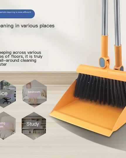 3-in-1 Foldable Magnetic Broom Set - Perfect for Pet Hair Cleaning