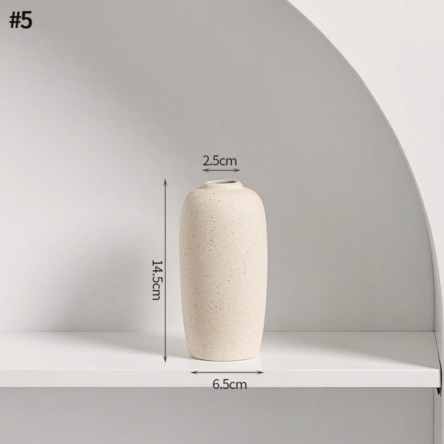 Modern White Ceramic Vase - Nordic Decorative Flower Pot for Home Decor