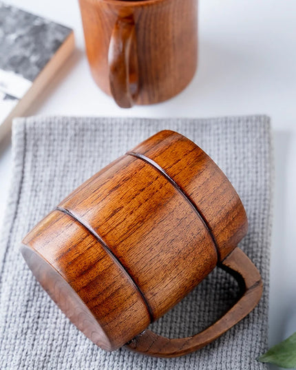 Handmade Wooden Big Belly Cups - Eco-Friendly Drinkware for Beer, Tea & Coffee