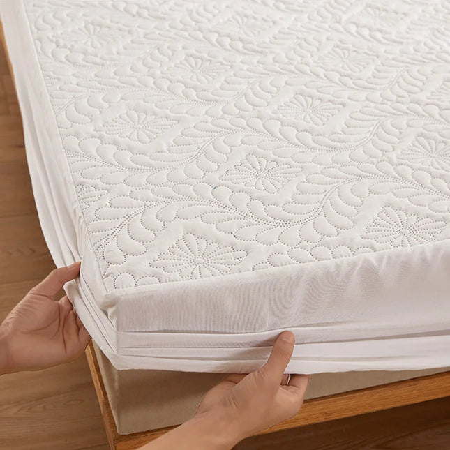 Anqianny Waterproof Mattress Protector - Soft Solid Color Bedding