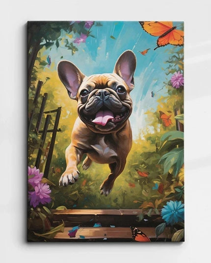 Abstract French Bulldog Canvas Wall Art - Perfect for Dog Lovers Decor