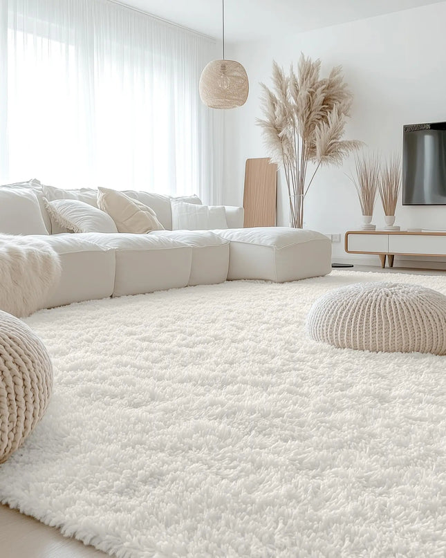 Olanly Large Fluffy Shaggy Area Rug - Soft Plush Indoor Carpet