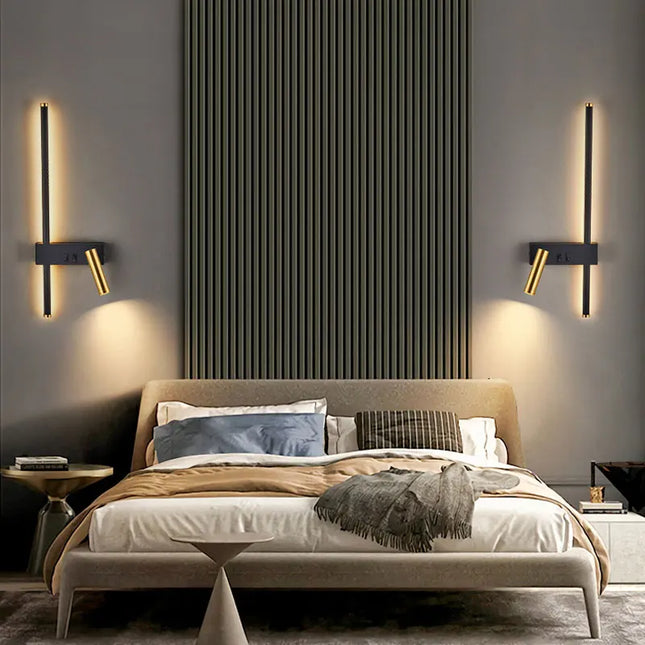Modern Black & White Wall Lamp - Minimalist LED Light Fixture