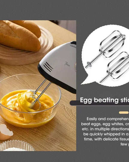 Handheld Electric Egg Beater - 7-Speed Mixer for Baking and Cooking