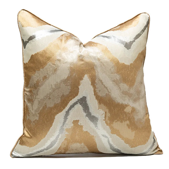 Luxury Gray Sofa Cushion Cover - Embroidered 20x20 Decorative Pillow