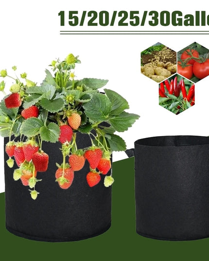 5PCS 3-30 Gallons Garden Vegetable Planting Bag Felt Grow Bags Plant Seedling Bag for Potato Tomato Flower Planting Accessories