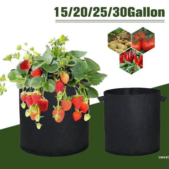 5PCS 3-30 Gallons Garden Vegetable Planting Bag Felt Grow Bags Plant Seedling Bag for Potato Tomato Flower Planting Accessories