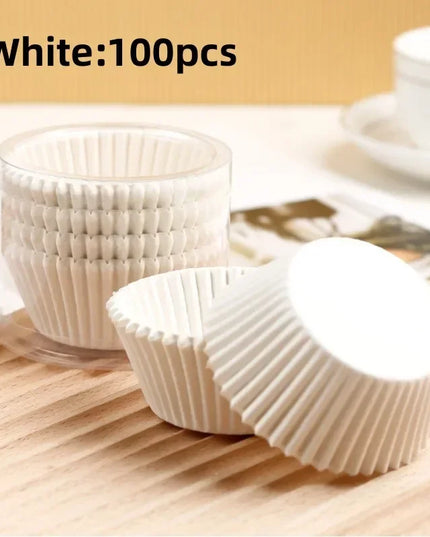 100pcs Disposable Muffin Cups Egg Tart Molds