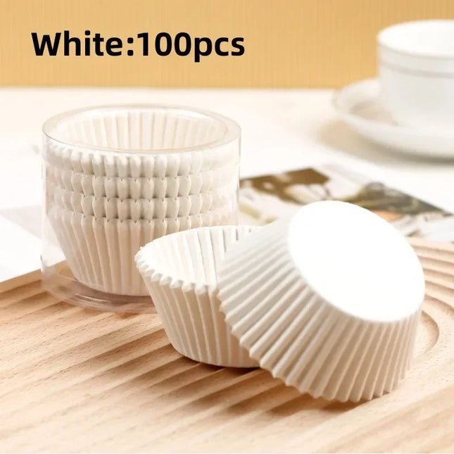 100pcs Disposable Muffin Cups Egg Tart Molds