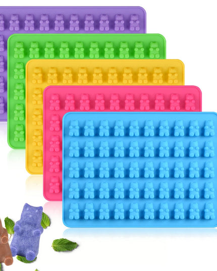 50 Eco-Friendly Little Bear Silicone Soap Molds - DIY Cake & Candy