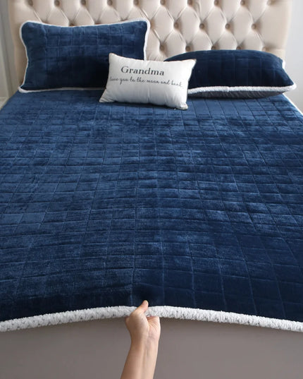 Anqianny Velvet Quilted Mattress Topper - Non-Slip, Warm Comfort