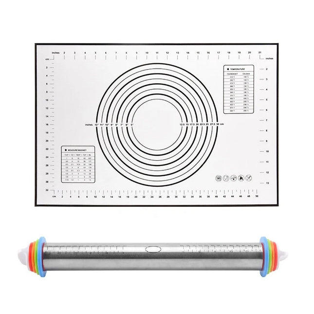 Stainless Steel Adjustable Rolling Pin - Eco-Friendly Baking Tool