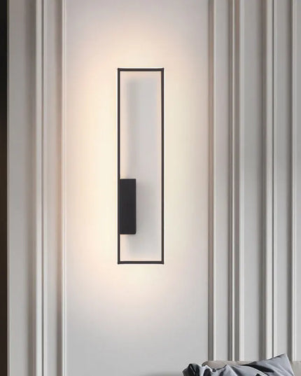 Modern LED Wall Lamp - Black or Gold, Dimmable for Living Room