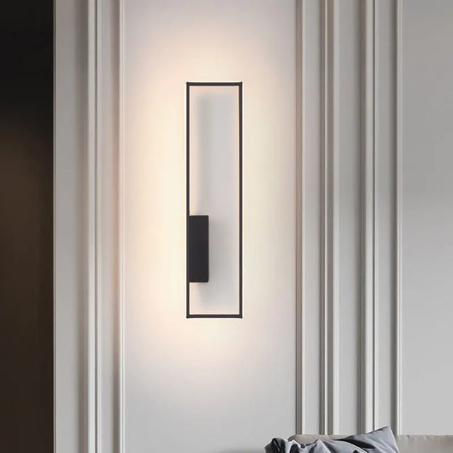 Modern LED Wall Lamp - Black or Gold, Dimmable for Living Room